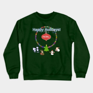 Happy Holidays with Friends by Hidemi Woods Crewneck Sweatshirt